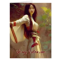 Huge Chinese Wuxia Fighter Martial Arts Valentine Card