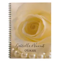 White Rose and Pearls Wedding Guest Book