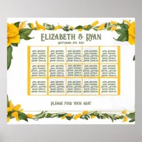 Elegant Ivy Wedding Table Plan and Invitations Poster