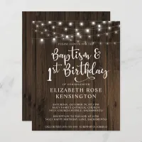 BUDGET Wood String Lights Baptism 1st Birthday