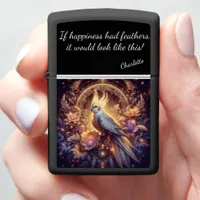 Fantasy Cockatiel in a Shimmering Wonderland 2 Zippo Lighter