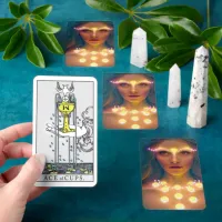 Glowing Goddess of Light Digital Fantasy Art Tarot