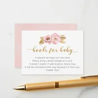 Blush Pink Floral Book Request Card