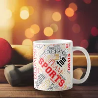 Fitness Word Cloud Red/Black ID284 Coffee Mug