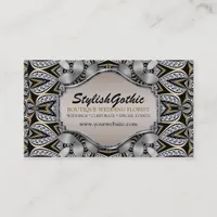 Style Fusion Silver Black Gold Baroque BizCards Business Card