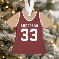 Basketball Jersey Sports Team Uniform Maroon Ornament