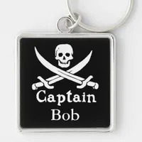 Personalized Pirate Captain Keychain