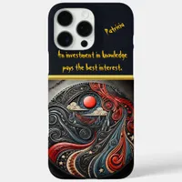 Cosmic Elements in Circular Design iPhone 16 Pro Max Case