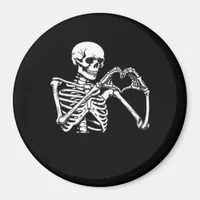 Skeleton Heart Hands Sign Halloween Costume Trendi Magnet