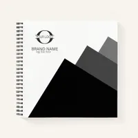 Any 3 Colors Geometric w/Logo Blk on White ID812 Notebook
