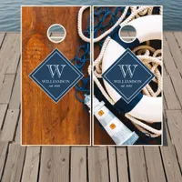 Rustic Nautical Beach House Cornhole Set