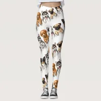 Super Cute Pockets Full of Puppies Leggings