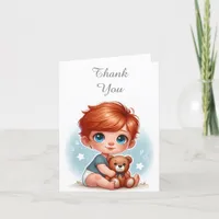 Cute Little Boy Thank You Note Card