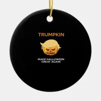 Halloween Trumpkin V4 Ceramic Ornament