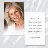 Luxury Full Photo Memorial Prayer Card