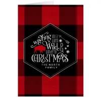 Wild Wonderful Christmas Red Buffalo Plaid ID604