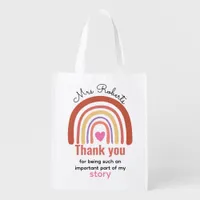 Personalized Back To School  for Teachers Students Grocery Bag