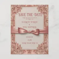 Pink Wedding Invitation Postcard