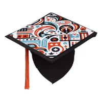 4th of July Generative Pattern Graduation Cap Topper