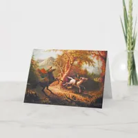 Headless Horseman Pursuing Ichabod Crane Card