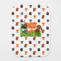 Woodland Creatures Forest Animals Burp Cloth