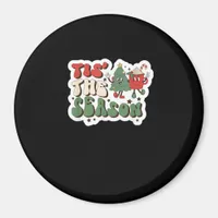 Tis Season Retro Funny Sloth Magnet
