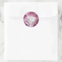 Pink Peony Floral Wedding Envelope Seals