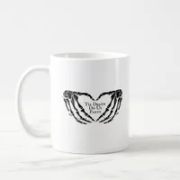 Til Death Skeleton Heart Hands Gothic Mood Coffee Mug