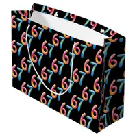Bright Colors 67 No Meaning Whatsoever Black  Large Gift Bag