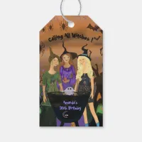 Calling All Witches Halloween Birthday  Gift Tags