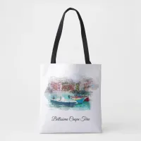 ** AP12 Italy Italian Art Language Cinque Terra Tote Bag