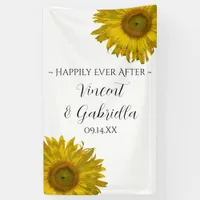 Yellow Sunflowers Wedding Banner