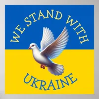 Ukraine Flag | I Stand with Urkaine Poster