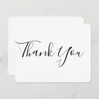 Elegant Script Funeral Thank You Card