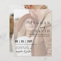 Budget Elegant Photo Overlay Wedding Invitation