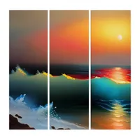 Ethereal Ocean and Sunset AI Art