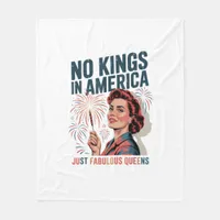 No Kings In America Just Famulous Queens Pride Mon Fleece Blanket