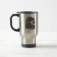 Cottagecore Aesthetic Frog Mushroom Goblincore Art Travel Mug