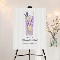 Lavender Cocktail Hamptons Bachelorette Welcome Foam Board