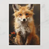 Adorable Red Fox Kit Postcard