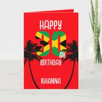Jamaican Happy 30th Birthday Card