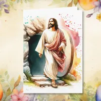 Happy Easter | He is Risen Jesus Card