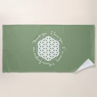 Flower of Life Ho'oponopono Beach Towel