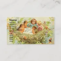 Vintage Bird Nest Tea Party Business Card