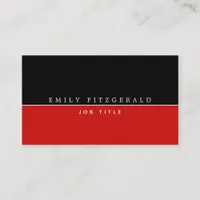 Minimalist Red & Black/White Typography Business Card