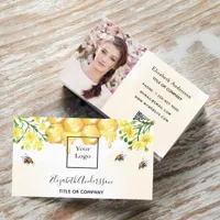 Bumble bees honey yellow photo qr code logo business card