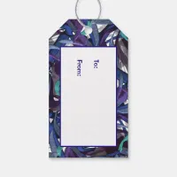 Ribbons Blue, Purple, Aqua Tag