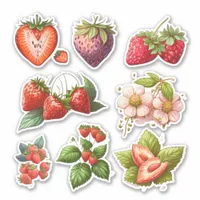 Strawberry Patch Vinyl Sticker