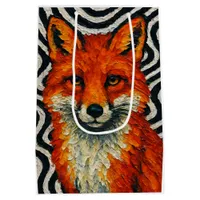 A beautiful red fox medium gift bag