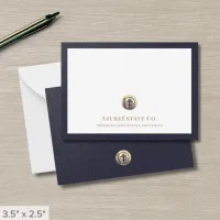 Elegant Professional Gold Logo Note Card